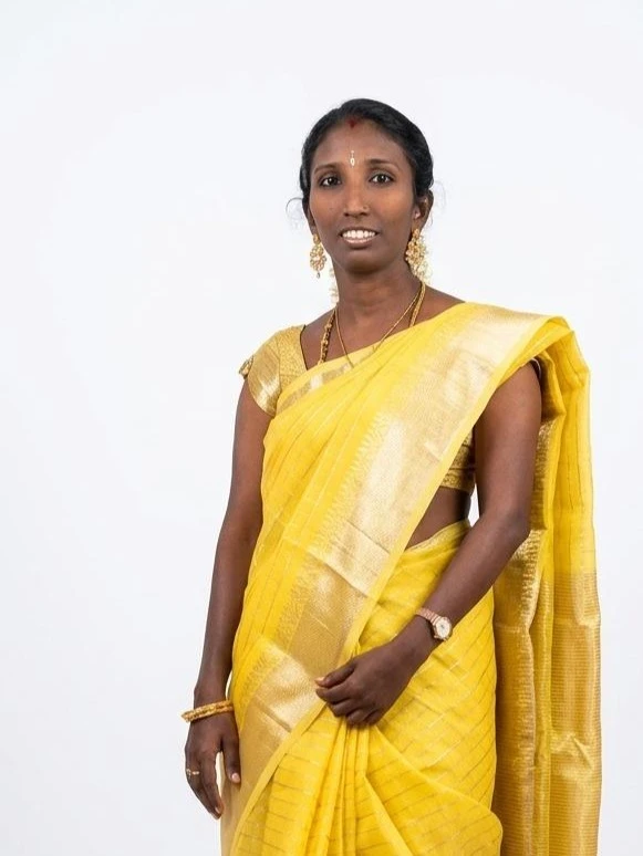 Mrs Saranya K - Founder of Sabesh Fashions, top fancy dress shop in Madurai